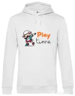 Hanorac barbat cu gluga Play Time Alb