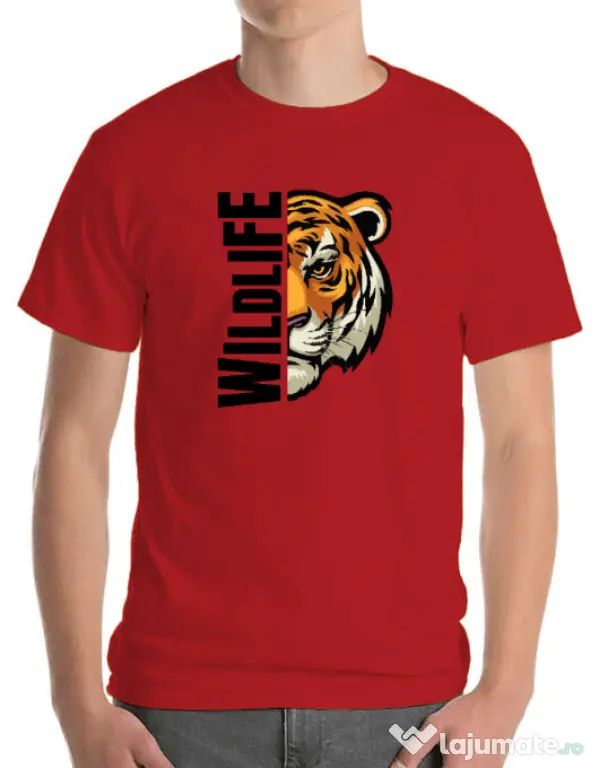 Tricou personalizat barbat WildLife Rosu