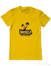 Tricou personalizat barbat Insula white Galben