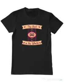 Tricou personalizat barbat The best Dad Negru