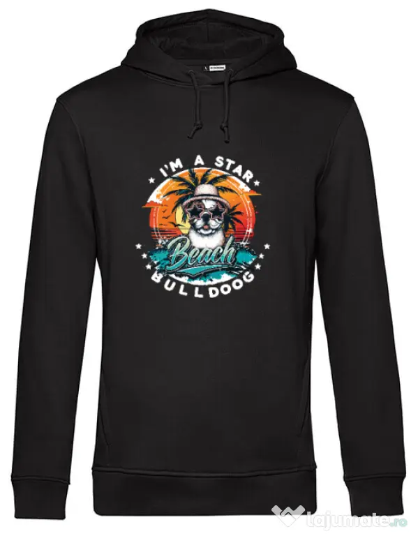 Hanorac barbat cu gluga BULLDOG 12 Negru
