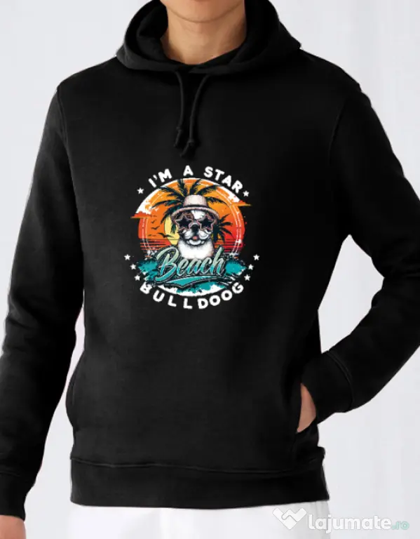 Hanorac barbat cu gluga BULLDOG 12 Negru