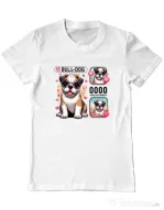 Tricou personalizat barbat BULLDOG 15 Alb