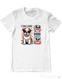 Tricou personalizat barbat BULLDOG 15 Alb