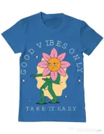 Tricou personalizat barbat oversize M&D 29 Albastru azuriu