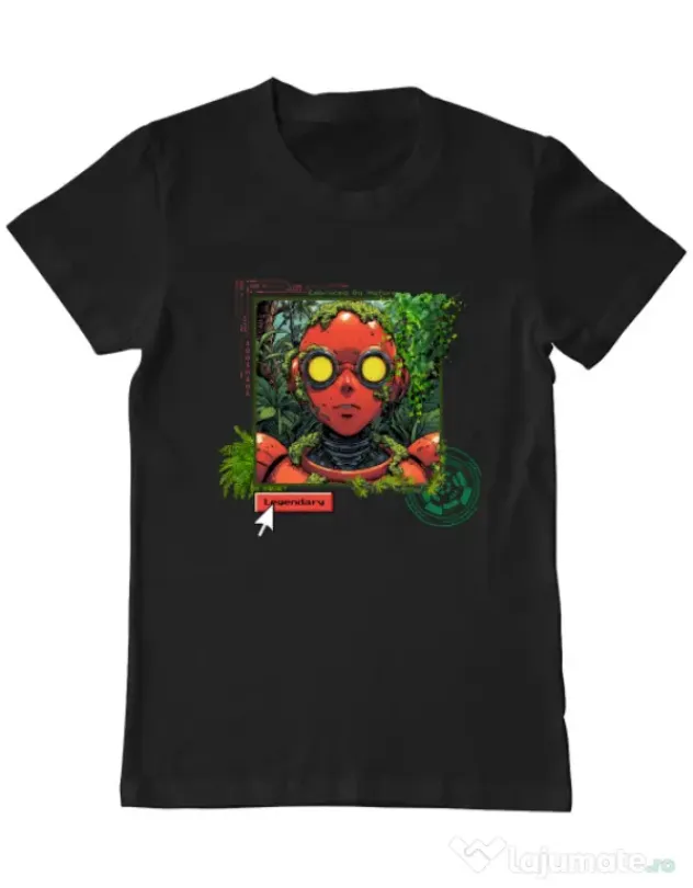 Tricou personalizat barbat Ebraced by nature Negru