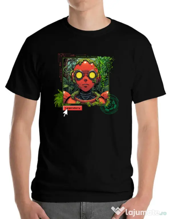 Tricou personalizat barbat Ebraced by nature Negru