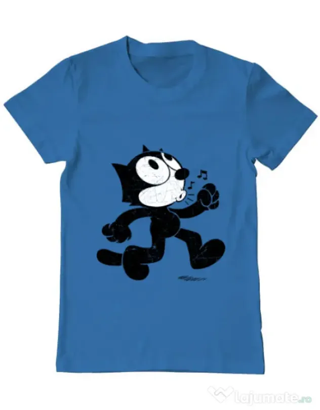 Tricou ADLER barbat Felix the cat Albastru azuriu