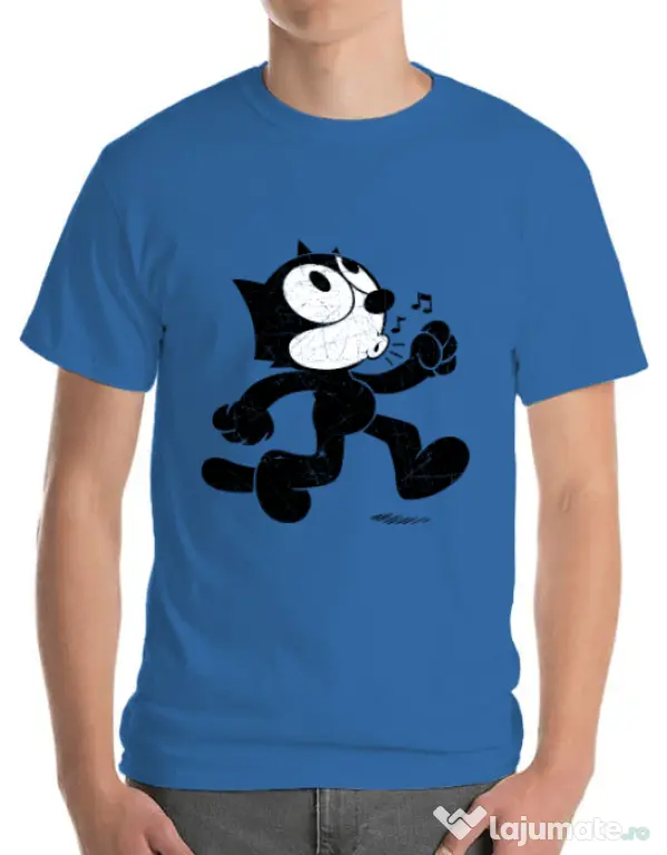 Tricou ADLER barbat Felix the cat Albastru azuriu