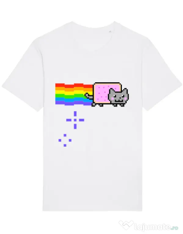 Tricou STANLEY STELLA barbat Nyan cat Alb