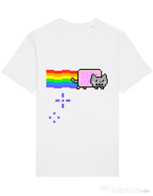 Tricou STANLEY STELLA barbat Nyan cat Alb