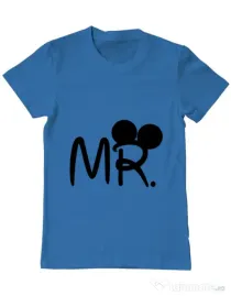 Tricou ADLER barbat Mr Mickey Albastru azuriu