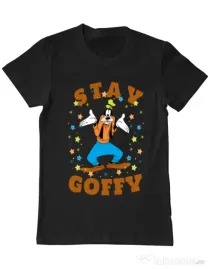 Tricou ADLER barbat Stay Goofy Negru