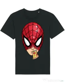 Tricou STANLEY STELLA barbat Spiderman pizza Negru