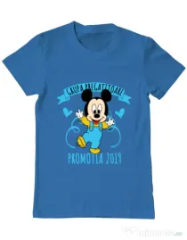 Tricou ADLER barbat Absolvire Mickey Mouse Albastru azuriu
