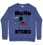 Bluza ADLER barbat Hello bitches Albastru melanj