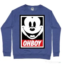 Bluza ADLER barbat Oh boy Albastru melanj