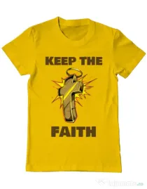 Tricou ADLER barbat Keep the Faith Galben