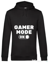 Hoodie barbat cu gluga Gamer mode on Negru