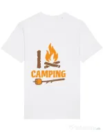 Tricou STANLEY STELLA barbat I love Camping Alb