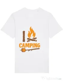 Tricou STANLEY STELLA barbat I love Camping Alb