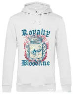 Hoodie barbat cu gluga Royalty bloodline Alb
