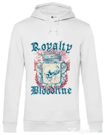 Hoodie barbat cu gluga Royalty bloodline Alb