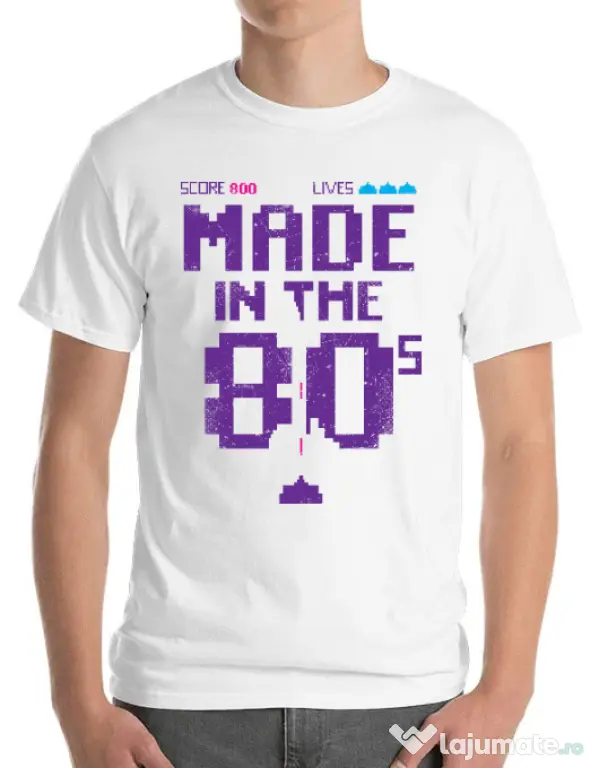 Tricou ADLER barbat Made in the 80s Alb