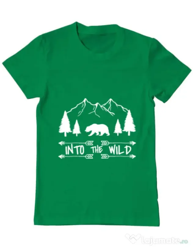Tricou ADLER barbat Into the wild Verde mediu