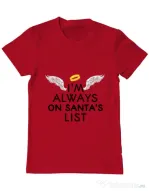 Tricou ADLER barbat Always on santa’s list Rosu