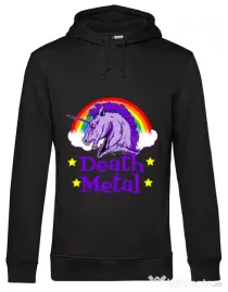 Hoodie barbat cu gluga Death Metal Negru