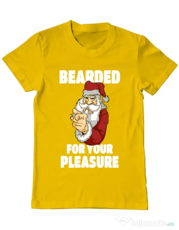Tricou ADLER barbat Bearded for your pleasure Galben