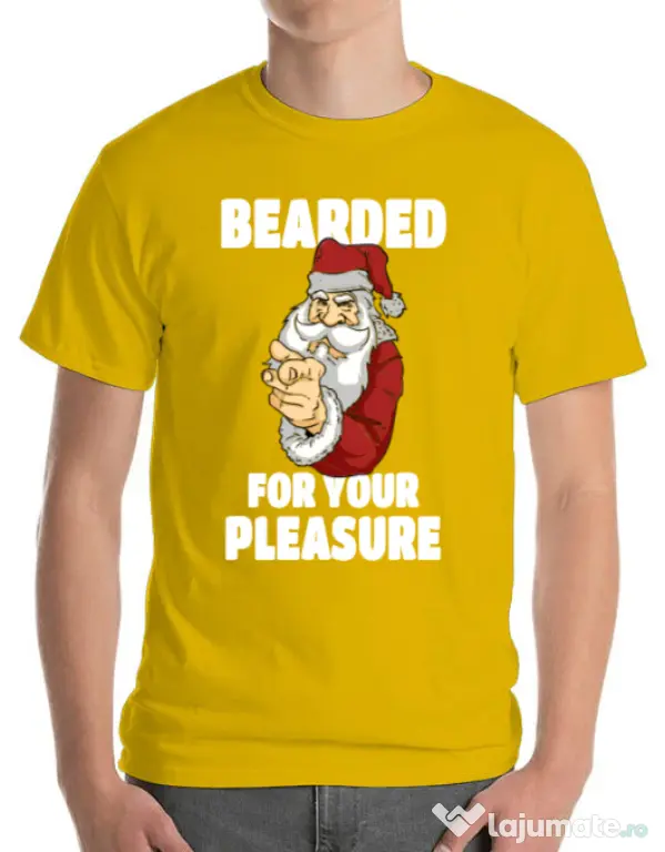 Tricou ADLER barbat Bearded for your pleasure Galben
