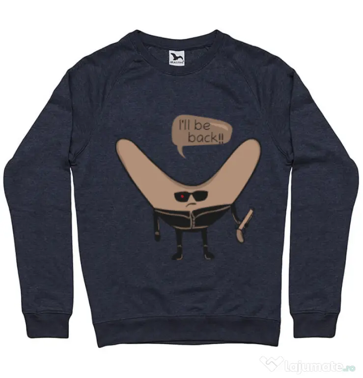 Bluza ADLER barbat I’ll be back Denim inchis