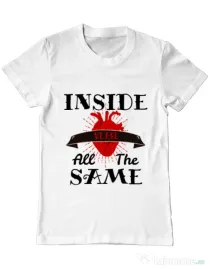 Tricou ADLER barbat Inside we’re all the same Alb