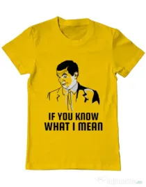 Tricou ADLER barbat If you know what i mean Galben