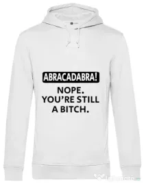 Hoodie barbat cu gluga Abracadabra Alb