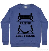 Bluza ADLER barbat Best friend Albastru melanj