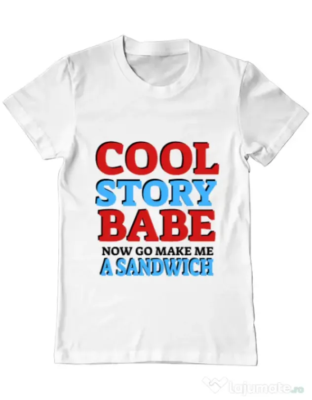 Tricou ADLER barbat Cool story babe Alb