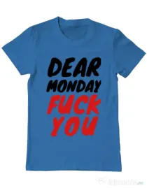 Tricou ADLER barbat Dear monday Albastru azuriu