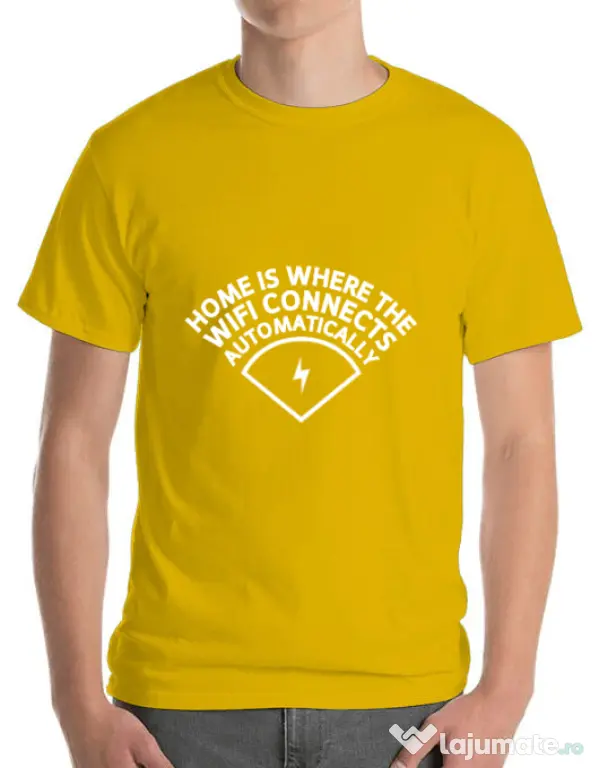Tricou ADLER barbat Home wifi Galben
