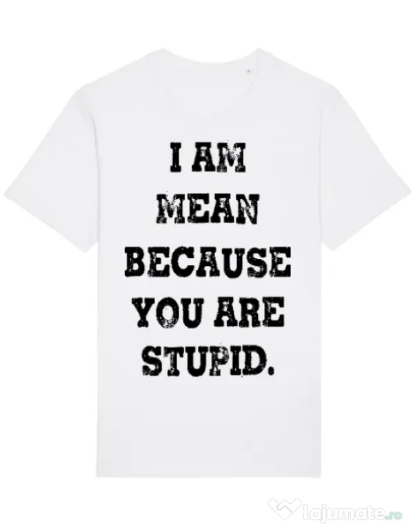 Tricou STANLEY STELLA barbat I am mean Alb