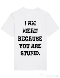 Tricou STANLEY STELLA barbat I am mean Alb