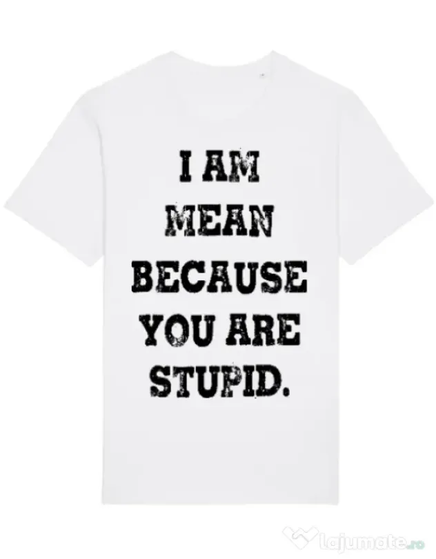 Tricou STANLEY STELLA barbat I am mean Alb