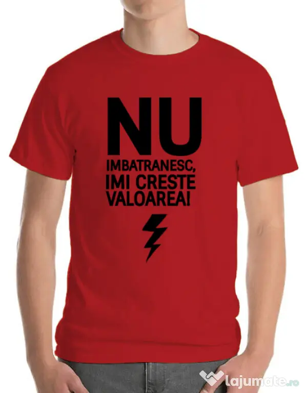 Tricou ADLER barbat Nu imbatranesc Rosu