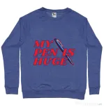 Bluza ADLER barbat My pen is huge Albastru melanj