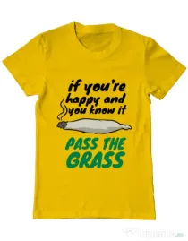 Tricou ADLER barbat Pass the grass Galben