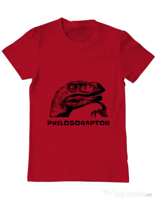 Tricou ADLER barbat Philosoraptor Rosu