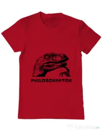 Tricou ADLER barbat Philosoraptor Rosu
