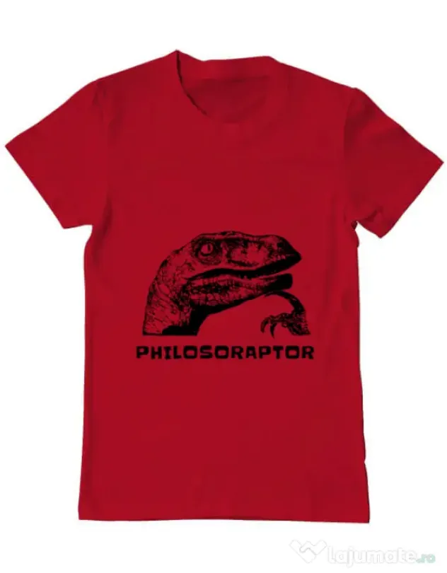 Tricou ADLER barbat Philosoraptor Rosu